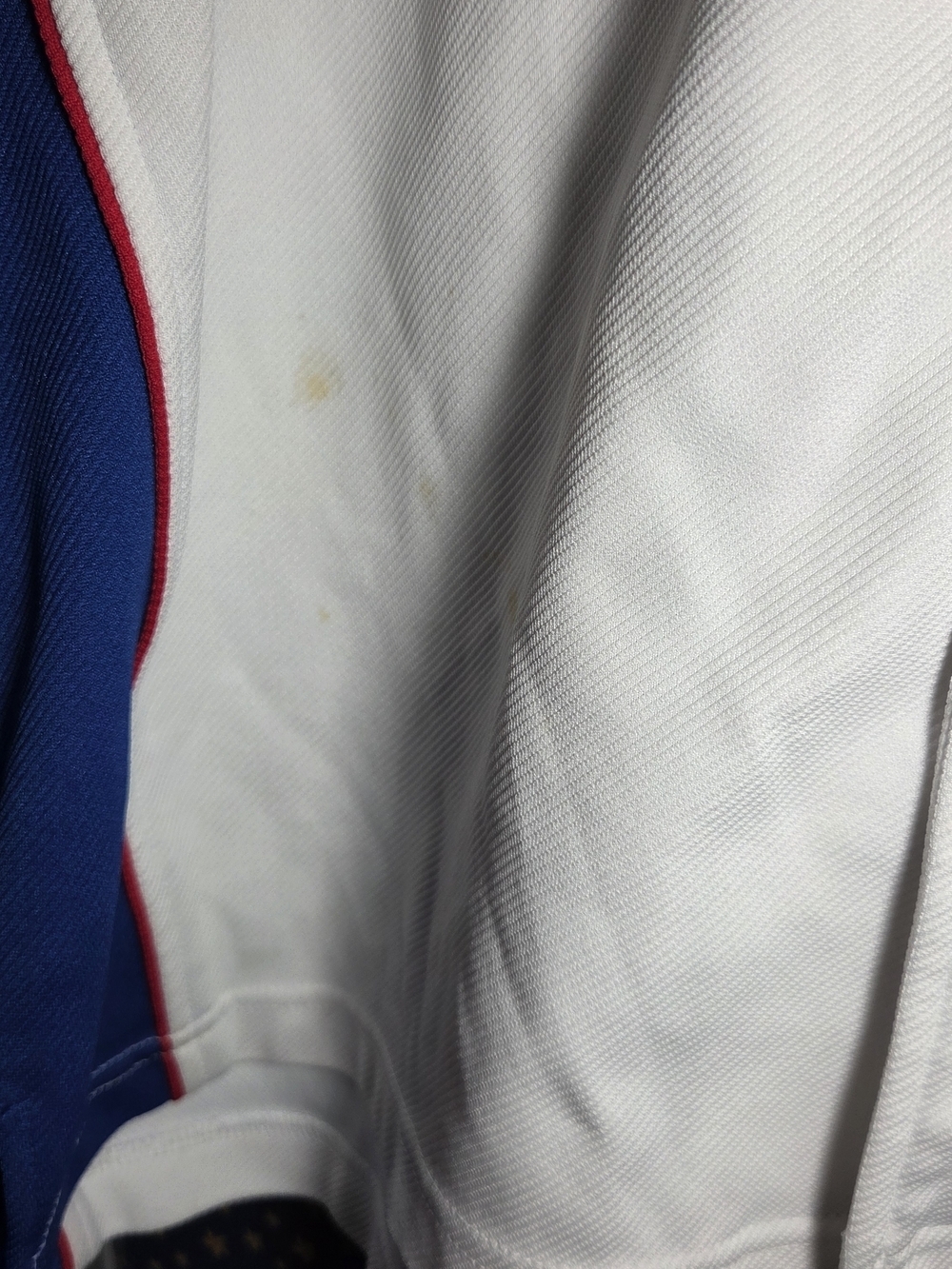 **Nike Kansas KU Blue & White Baseball Jersey** - Picture 2 of 9